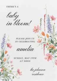 Invitación «Floral Baby in Bloom»