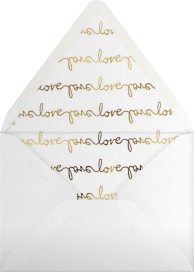 Gold Border LoveLoveLove Invitation Envelope