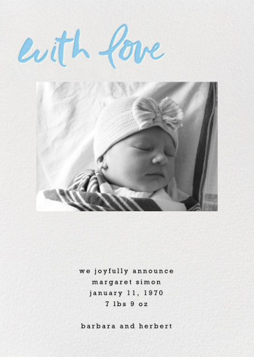 With Love From Baby (Tall) by Linda and Harriett