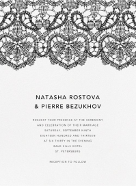 Antique Lace - Wedding Invitation by Oscar de la Renta