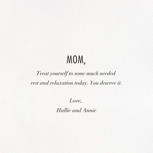 Floret (Photo) - Mother's Day Card by Kelly Wearstler - Back