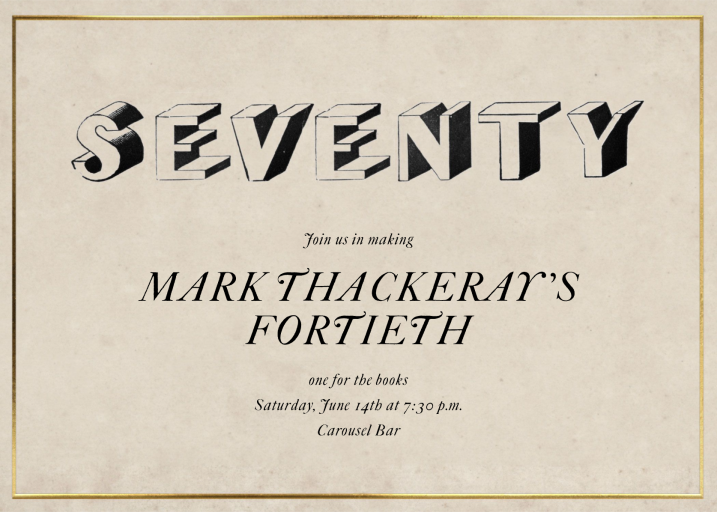 Fresh Perspective - Birthday Invitation by John Derian