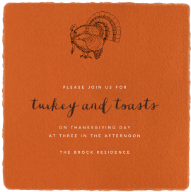 Deckle Pumpkin - Thanksgiving Invitation by Paperless Post