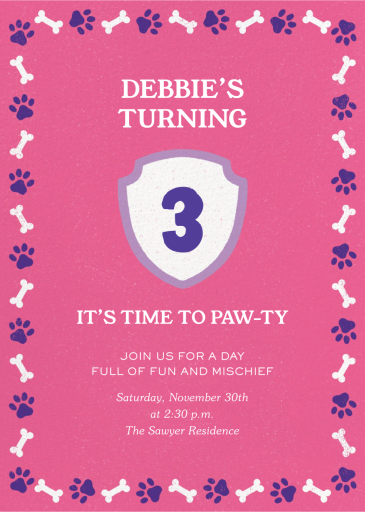 Paw Party - Birthday Invitation by Paperless Post