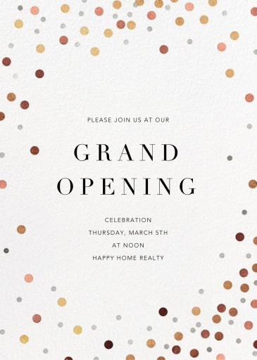 Coriandoli - Launch Party Invitation by Paperless Post