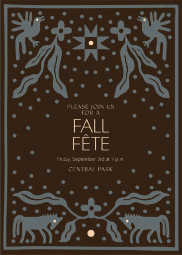 Kindred Spirits - Fall Party Invitation by Rubinski Works