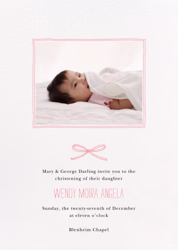 Organic Border - Baptism & Christening Invitation by Paperless Post