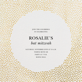 Metallic Confetti - Bar & Bat Mitzvah Invitation by Kelly Wearstler