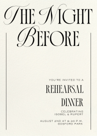 What a Night - Rehearsal Dinner Invitation by Paperless Post