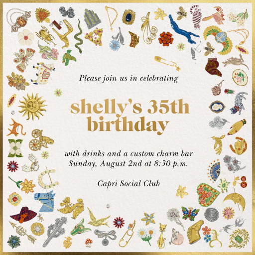 Eclectic Charm Icons Invitation
