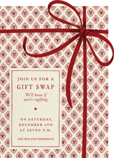Tied Together - Holiday Party Invitation by Martha Stewart
