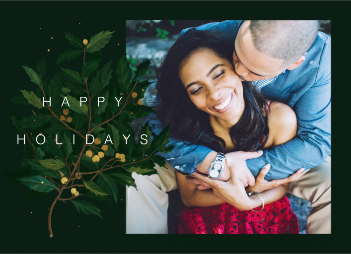 Photo Golden Berry Branches Card