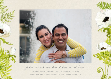 Naiad Photo - Anniversary Invitation by Felix Doolittle