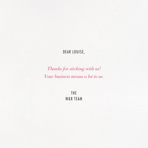 Different Strokes - Thank You Card by Kelly Wearstler - Back