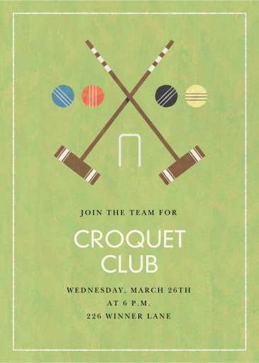 Everything Croquet - Sports Invitation by Paperless Post