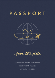 Passport to Romance - Vacation Invitation by Paperless Post