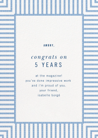 Seersucker Stripe - Work Anniversary Card by kate spade new york