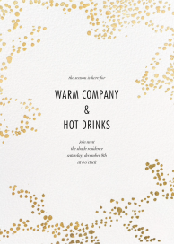 Gold Glitter Bokeh Border Invitation