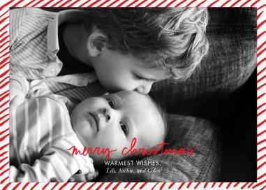 Candy Stripe - Christmas Card by Linda and Harriett