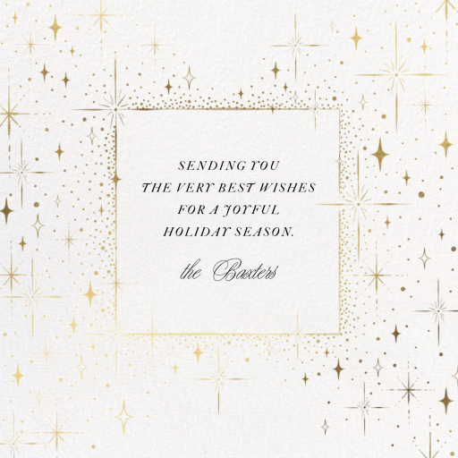 Twinkling Stars Photo - New Year's Card by Paperless Post - Back