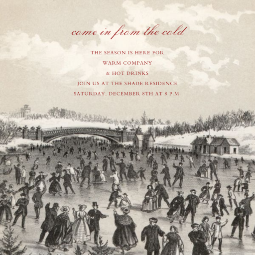 Central Park Skating Square - Invitation by John Derian