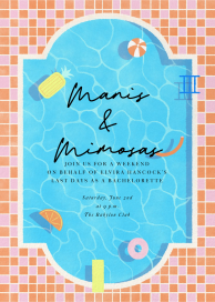 Splashy Oasis - Bachelorette Party Invitation by Paperless Post