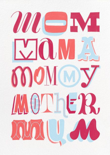 Mother's Day Typography - Mother's Day Card by Paperless Post