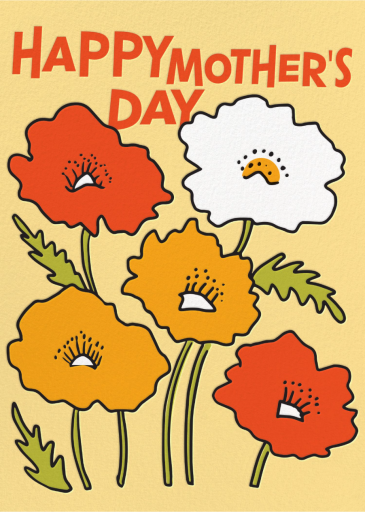 Happy Poppies (Lonely Palm Ranch) - Greeting Card by Red Cap Cards