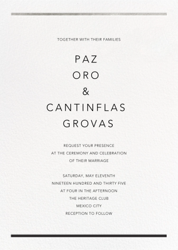 Minimal Foil Border - Wedding Invitation by Paperless Post