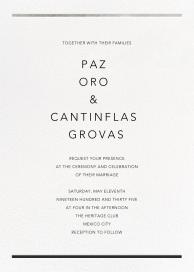 Minimal Foil Border - Wedding Invitation by Paperless Post