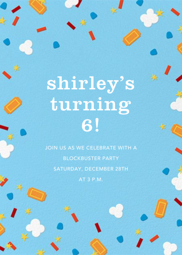 Filmfetti - Birthday Invitation by Paperless Post