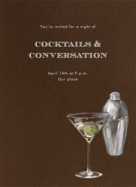 Martini and Shaker - Happy Hour Invitation by Paperless Post