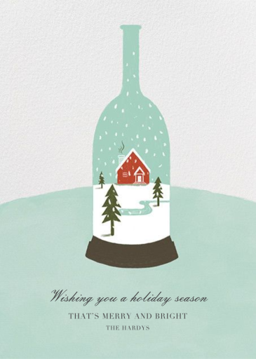 Wine Globe - Holiday Card by Paperless Post