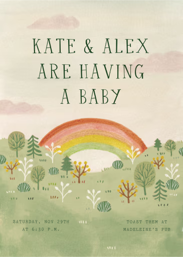 Rainbow Forest - Baby Shower Invitation by Paperless Post