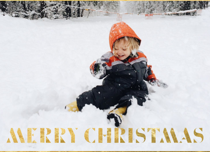 Stenciled Text Overlay (Photo) - Christmas Card by Paperless Post