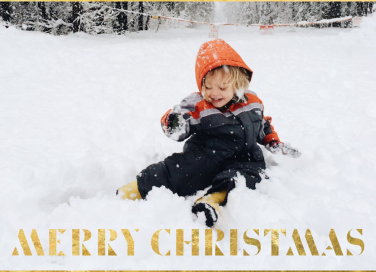 Stenciled Text Overlay (Photo) - Christmas Card by Paperless Post