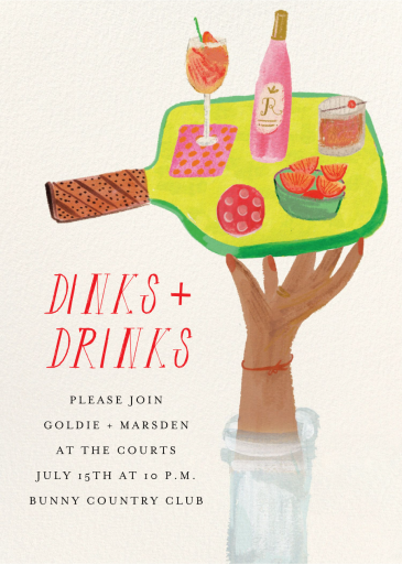 Courtside Drinks - Summer Party Invitation by Mr. Boddington's Studio