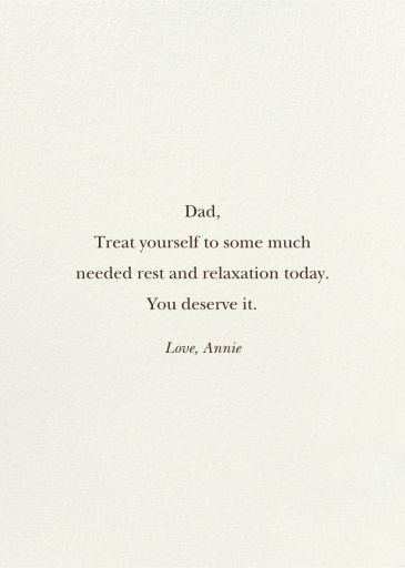 Set Sail - Father's Day Card by Felix Doolittle - Back