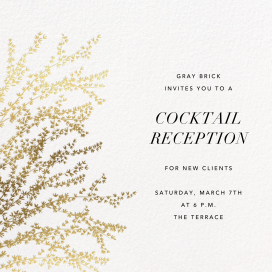 Forsythia Branch - Cocktail Party Invitation by Paperless Post