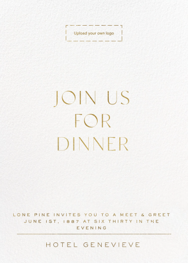 Clean and Crisp (Customizable Template) - Business Dinner Invitation by Paperless Post