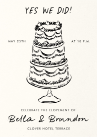 Vintage Confection - Elopement Party Invitation by Paperless Post