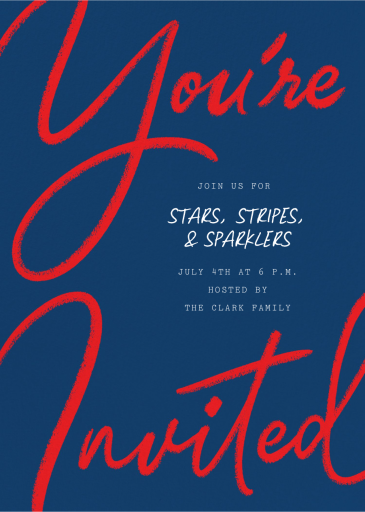 Scribble Script - 4th of July Invitation by Paperless Post