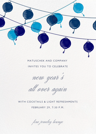 Golden String Lanterns - Corporate Reception Invitation by Paperless Post