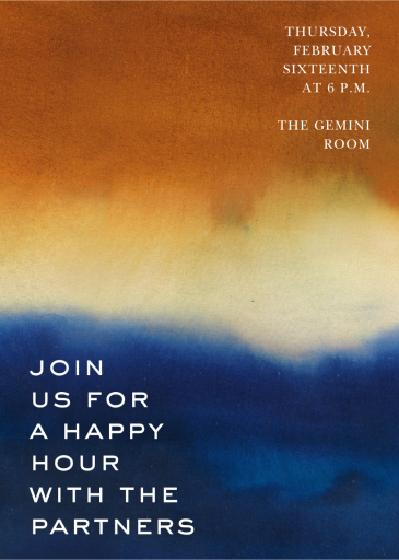 Colorful Canvas - Happy Hour Invitation by Oscar de la Renta
