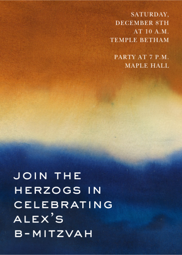 Colorful Canvas - Celebration Invitation by Oscar de la Renta