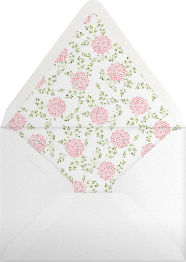 Watercolor Pink Dahlia Save the Date Envelope