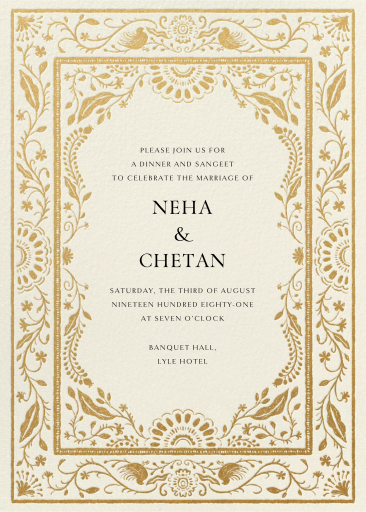 Kalamkari Photo - Wedding Invitation by Paperless Post - Back