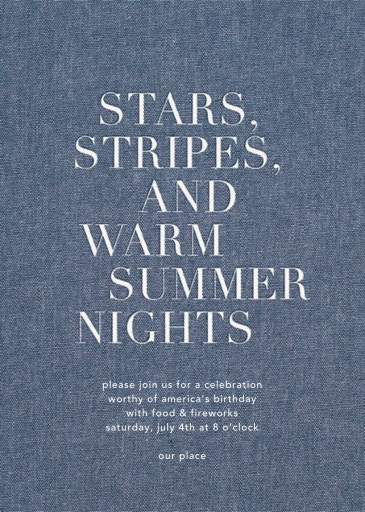 Summer Denim - 4th of July Invitation by Sugar Paper