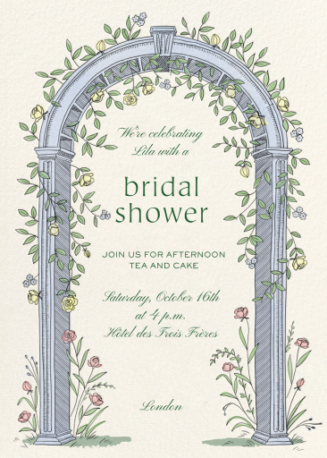 Garden Arch - Bridal Shower Invitation by Martha Stewart