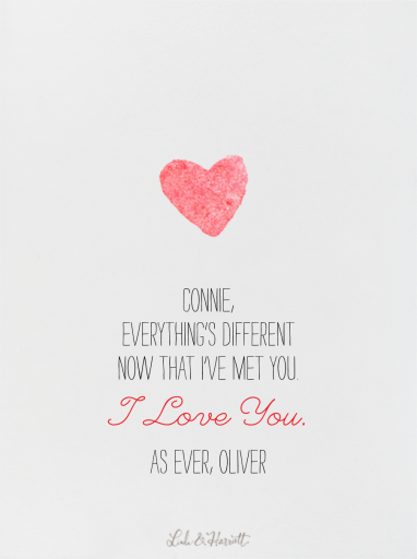 I Love You - Anniversary Card by Linda and Harriett - Back